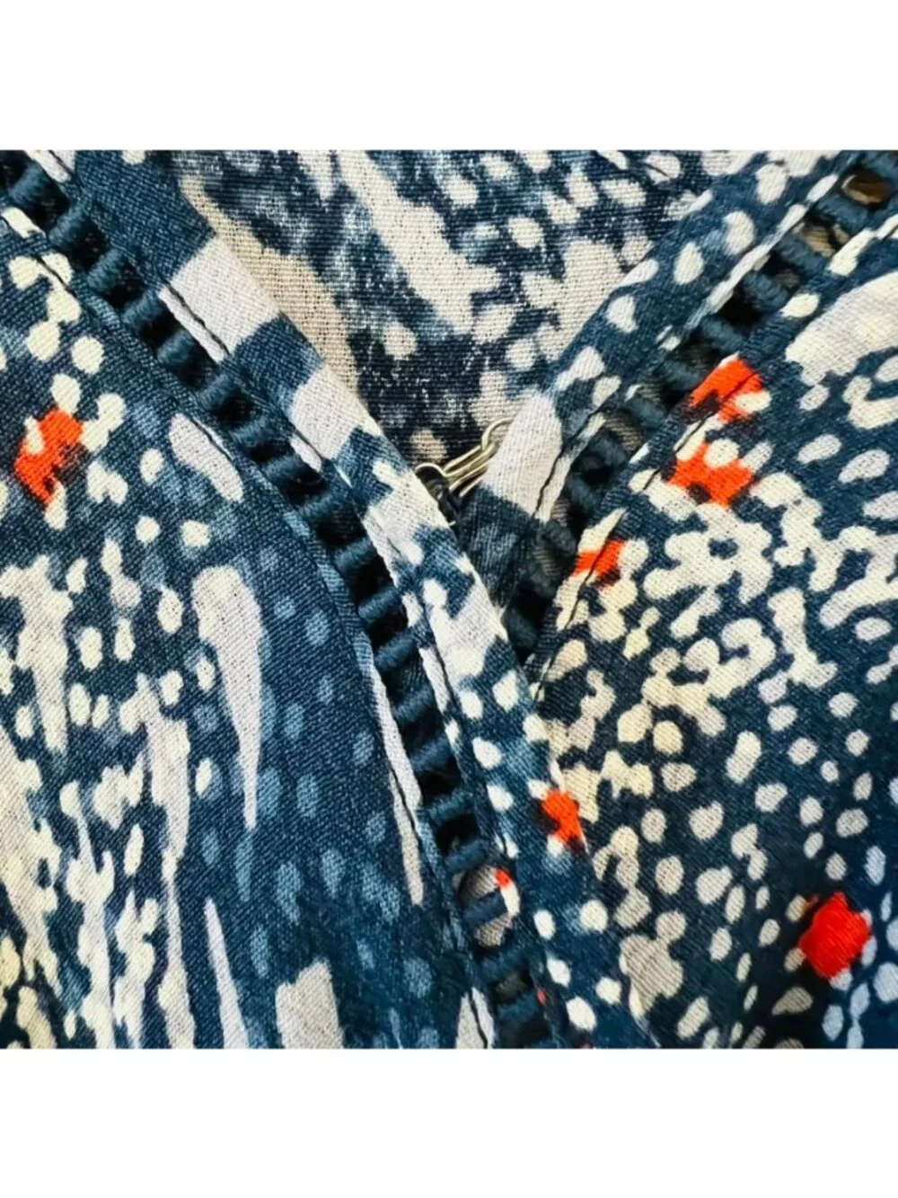 Boho Abstract Print Sleeveless Romper Euro Summer Beach Vacation Chic - Picture 9 of 14